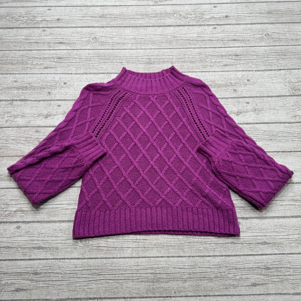 American Eagle Sweater Women's Small Purple Chunky Knit Pullover Outdoor Preppy